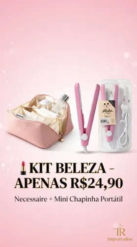 Kit Beleza Completo - Necessaire + Mini Chapinha - Novo - R$24,90