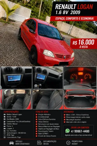 Renault Logan Expression Hi-flex 1.6 8V 4P 2009