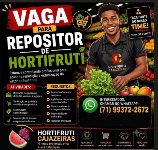 Vaga para repositor 