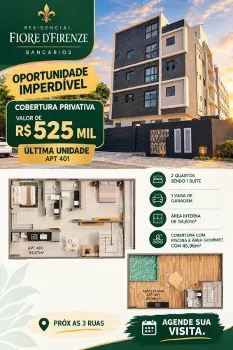 Apartamento Tipo Cobertura nos Bancários