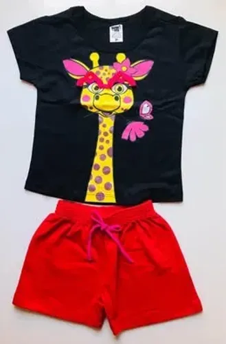 Conjunto 3D Menina 2 anos 100% algodão NOVO