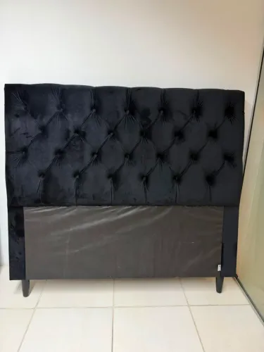 Cabeceira de Cama casal 140cm tecido Suede veludo