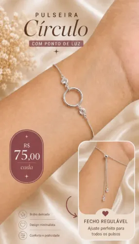 ? PULSEIRA CÍRCULO COM PONTO DE LUZ PRATA 925?
