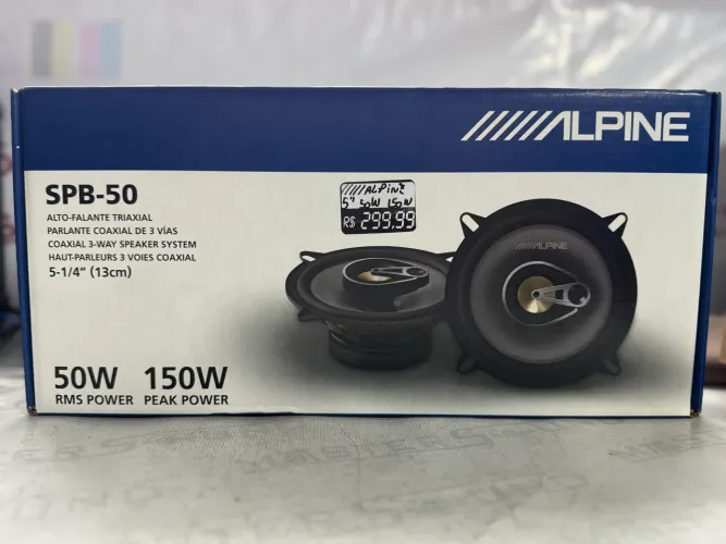 Alto falante 5? alpine 150w 50rms novo na embalagem na promoção só 249,99