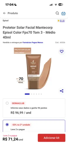 Protetor sola com cor 