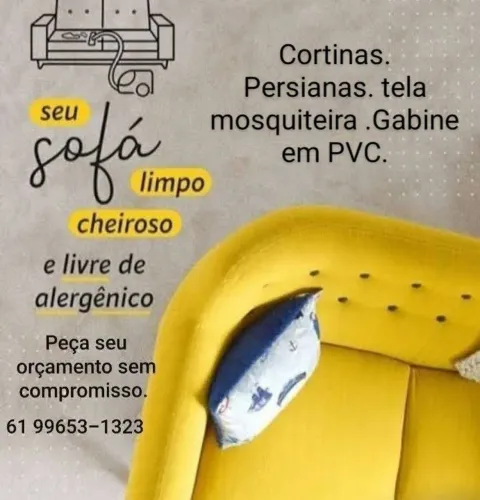 Lavagem de estofados.
