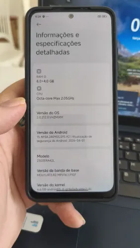 Note 12s 8gb + 4gb RAM 256mb