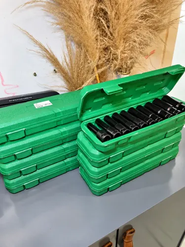 Kit Jogo Soquetes De Impacto 1/2 Longos Com 10 Peças