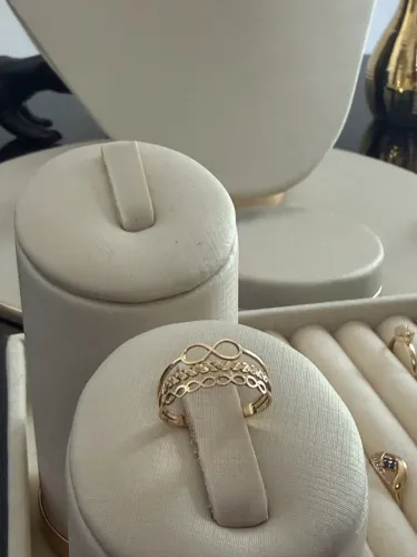 Anel em ouro 18k infinito triplo