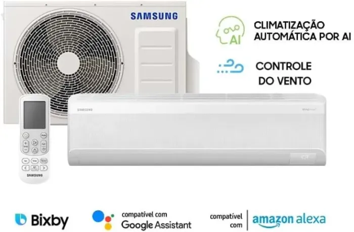 Samsung Ar-condicionado Split Inverter WindFree AI 18.000 BTUs Frio AR60F18D1AWNAZ Branco