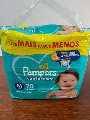Fralda Pampers M confort sec