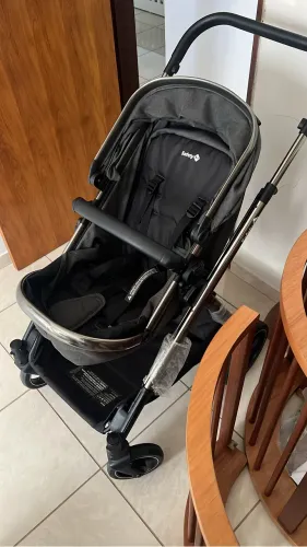 Carrinho Travel System Safety 1st Discover Trio Isofix Grey Chrome - Kit completo