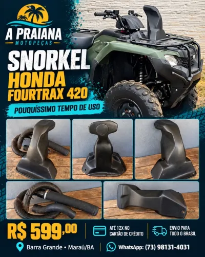 SNORKEL QUADRICICLO HONDA FOURTRAX 420 TODOS ANOS 
