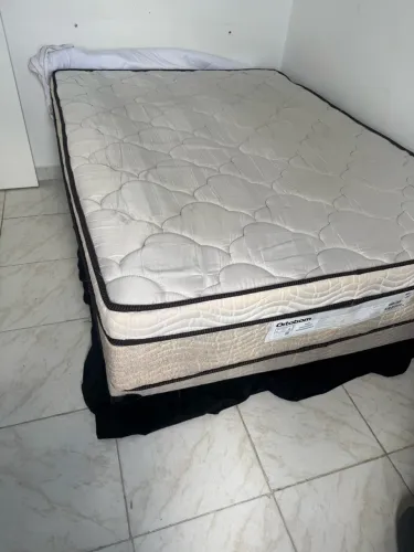 Cama Box Casal (Box + Colchão) Ortobom - de Mola 61cm de Altura New Ortotech