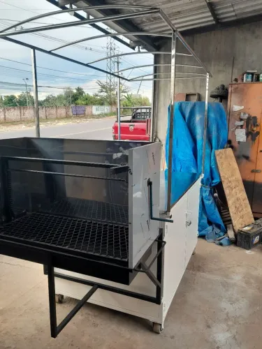 BANCA DE INOX COM CHURRASQUEIRA
