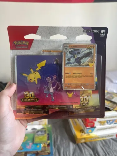 Pokemon Blister Triplo Lucario Celebração 30 Anos