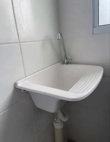 2 pias de mármore sintético 