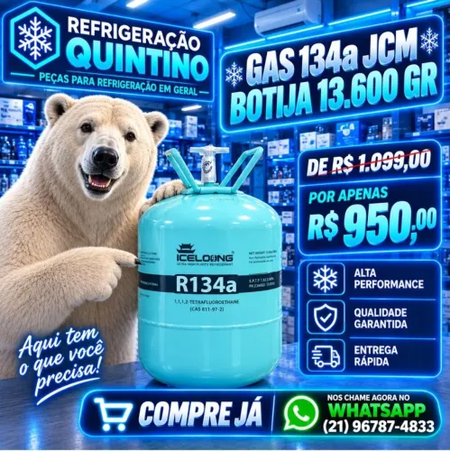 GÁS REFRIGERANTE R134a JCM ? 13,6 KG