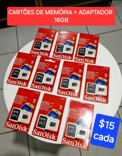 Cartões de memória SANDISK 16GB lacrados