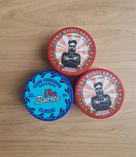 Kit 3 Ceras Modeladoras para Cabelo - Jack & Barber + Van Beards