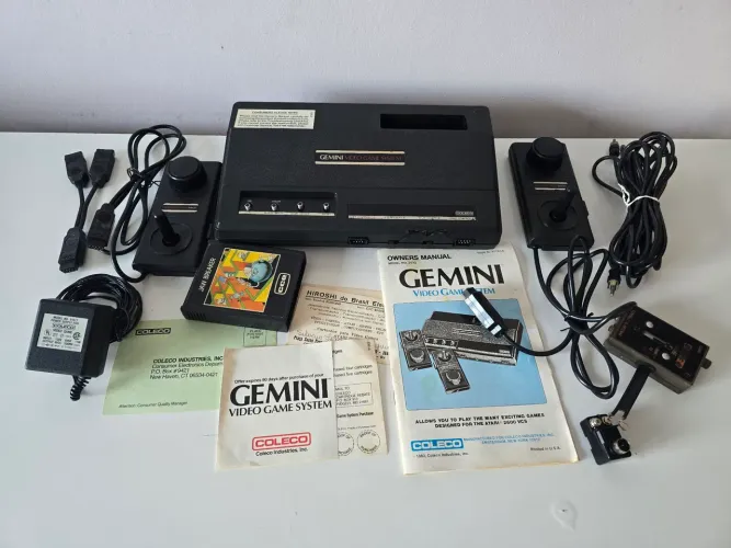 Vídeo Game Gemini Coleco Atari Anos 80 Completo e Funcionando Importado 
