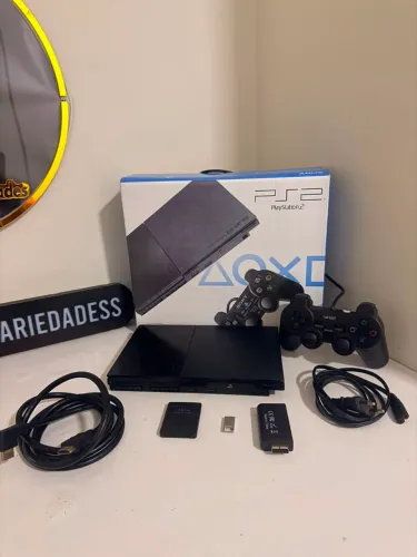 PS2 com jogos no pendrive