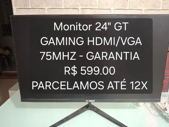 Monitor 24'' LED GT - HDMI/VGA - Garantia.