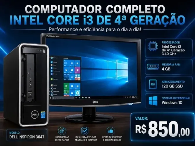 Computador Completo INTEL CORE I3 4°