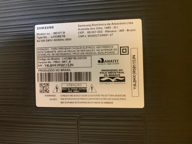 Tv samsung quebrada - retirada de peças.