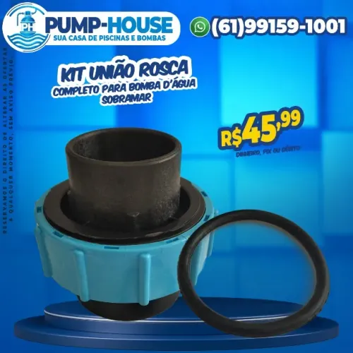 Kit União Rosca Completo Para Bomba D'água Sobramar