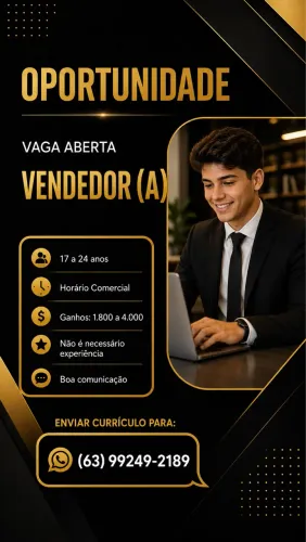 VAGA VENDEDOR(A) 
