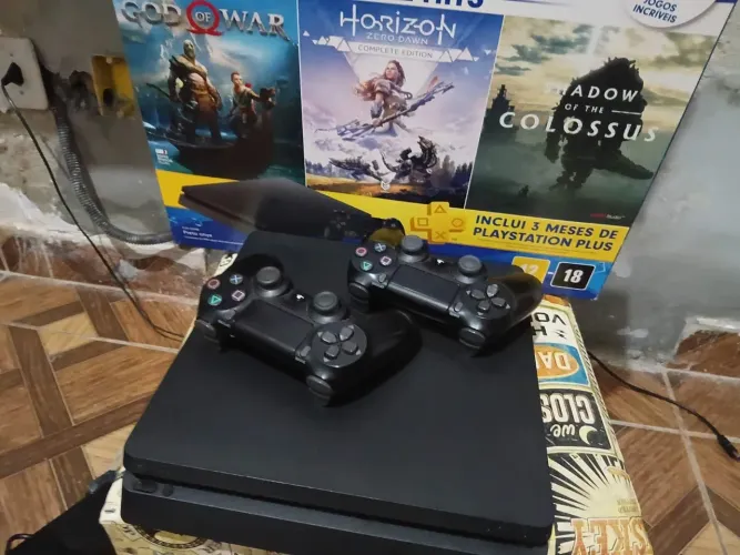 Ps4 slim completo com 30 jogos parcelo até 12 x
