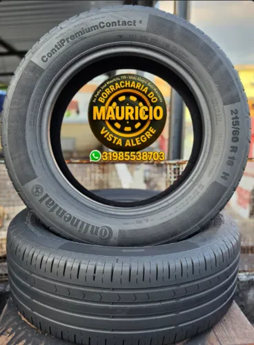 Par De Pneus Continental 215 60 R16 - 120 Cada - Montagem Gratis