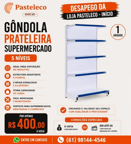 Gôndola Prateleira Supermercado 