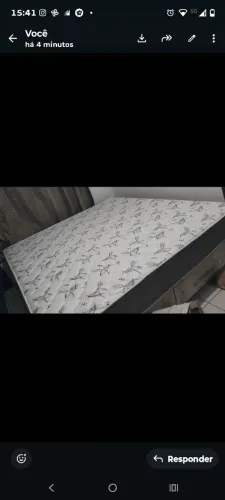 Vendo cama super king com cabeceira semi nova