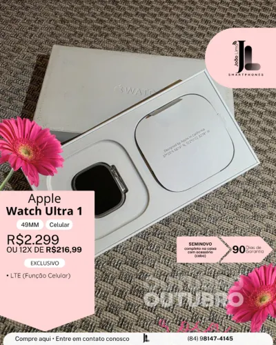 APPLE WATCH ULTRA 1, 49MM, CELULAR, SEMINOVO, EXCLUSIVO!
