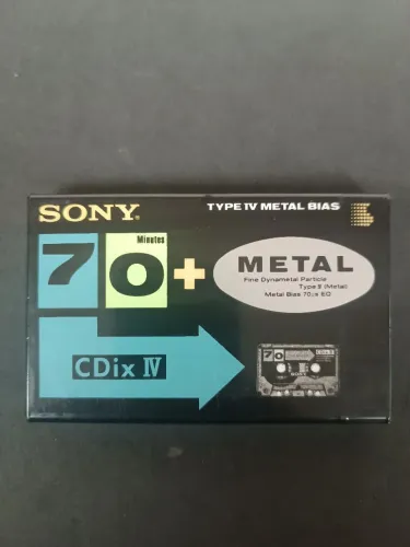 Fita k7 sony metal 70 min virgem japan