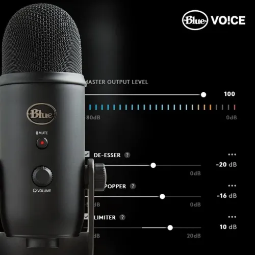 Microfone condensador BLUE yeti preto