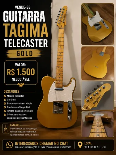 Guitarra Tagima Telecaster Gold  Excelente estado