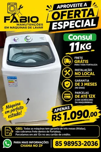 máquina de lavar Consul 11kg+frete grátis+instalação grátis+garantia em 12x no cartao