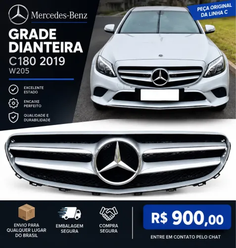 Grade dianteira Mercedes C180 - W205