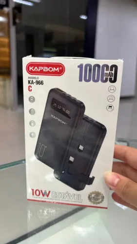 POWER BANK KAPOM 10.00MAH 10W  COM DISPLAY 