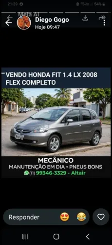 Honda Fit LX 1.4/ 1.4 Flex 8v/16v 5P Mec. 2008
