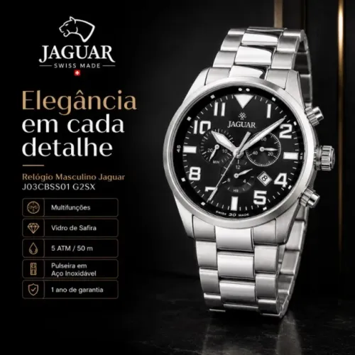 RELOGIO SUIÇO JAGUAR ORIGINAL