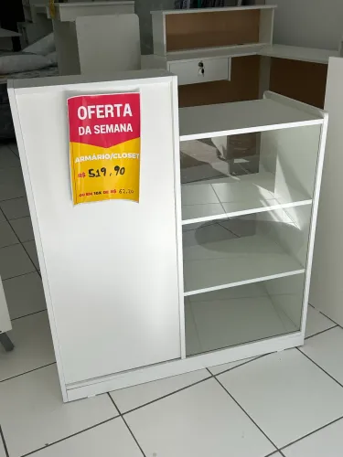 Balcão vitrine novo com vidro