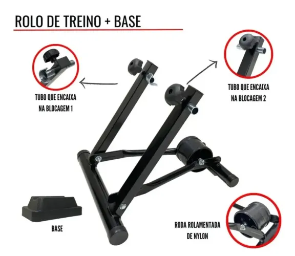 Suporte de treino rolo para bicicleta