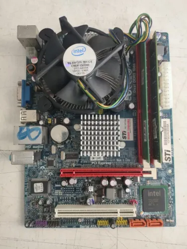 kit placa mãe 775, processador core2 quad Q8400, 4gb de memoria ddr3