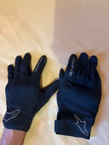 Luva Alpinestars Copper Preto Branco Cano Curto Motociclista