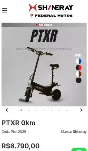 Scooter elétrica Shineray