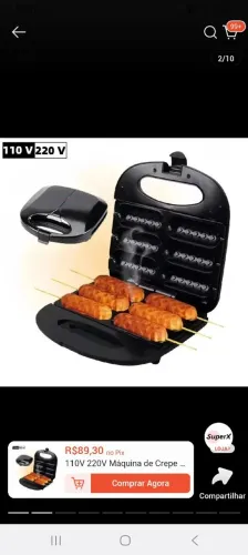 Maquina de crepe no palito